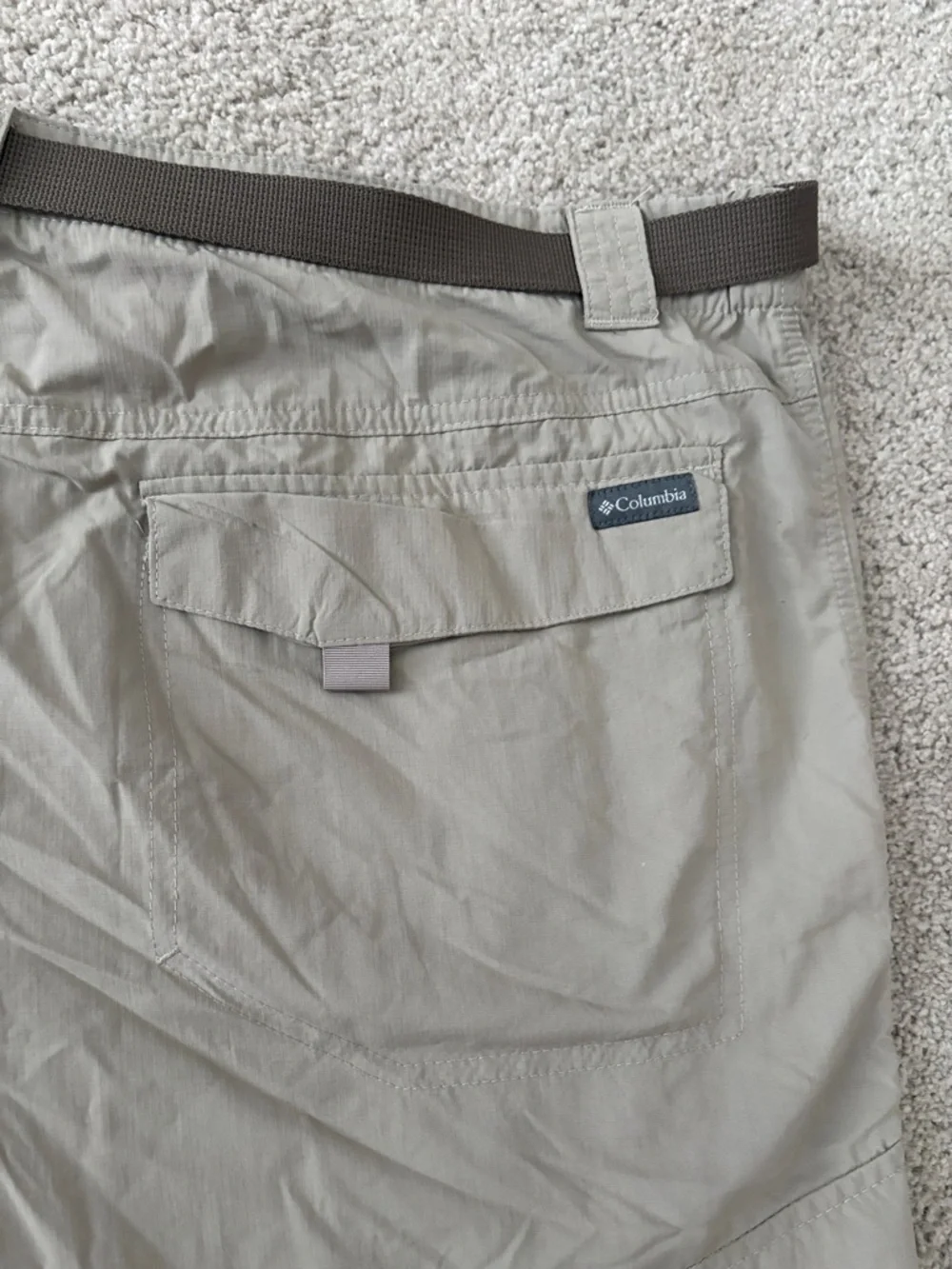 Men's Tan Cargo Shorts with Utility Belt - Picture 9 of 10